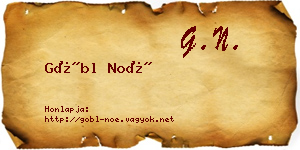 Göbl Noé névjegykártya